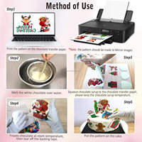 Imprimante jet d'encre laser en gros TS708 pour outils de pâtisserie carrés, encre comestible de qualité alimentaire, impression sur papier comestible pour décoration de gâteaux DIY