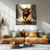 2025 nouvelle série animale toile décoration murale impression numérique huile moyenne salon peinture à la bombe toile Art