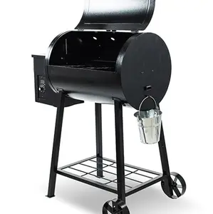 Barbecue grill en bois, pouces, avec étagère inférieur, granulés de bois, pour fumer de charbon de bois