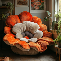 Canapé Lotus en Velours Rose, Résidence Confortable, Mobilier de Salon Luxueux et Spacieux, Sièges Confortables pour se Détente, Mobilier de Salon