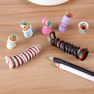 2023 Eco-Friendly HB <b>Pencil</b> Set Hot New Kids Gift Black Lead Color Rainbow Paper Pen Holder for Promotions - Product Image 2