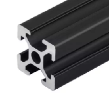 2020 profili in alluminio anodizzato nero 20X20mm estrusione di alluminio lisce scanalate a V - Product Image 5