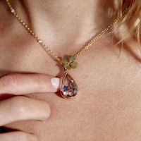 Collier pendentif en verre vintage SongYi, breloque DIY, plaqué or, certificat CE pour la Saint-Valentin