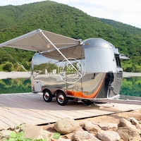 Remorque de camping tendance OEM, tente, événements, camion de restauration avec salle de bain pour les voyages hebdomadaires en famille