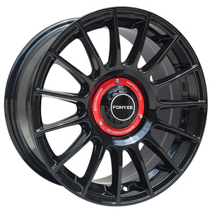 F992259 pour <span class=keywords><strong>OZ</strong></span> Racing 15 <span class=keywords><strong>16</strong></span> <span class=keywords><strong>pouces</strong></span> 4x100/108 5x100/108/114.3 Noir Multi-Rayons 10 Trous Jantes en Alliage pour BMW Mercedes Audi - Product Image 1