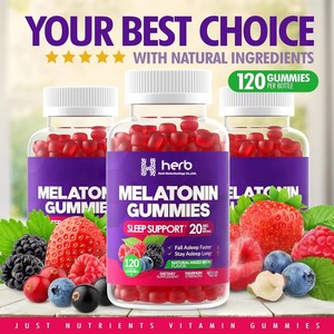 Gummies de sommeil bio véganes à marque privée OEM/ODM pour enfants, sans sucre, pour un sommeil profond et réparateur, avec mélatonine - Product Image 5