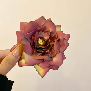 Grampos de cabelo de flores artificiais de verão, guirlanda artesanal, clipe delicado para bico de pato, grampos de cabelo DIY, flores secas