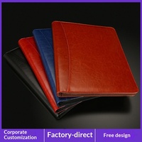 Venta Directa de Fábrica, Carpeta Multifuncional A4 de Cuero con Cierre, para Documentos, Ventas, Contratos, Oficina, con Impresión de Logotipo