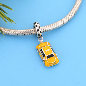 Cuentas de plata de ley 925 para mujer, accesorio de cuentas de <span class=keywords><strong>Taxi</strong></span> de Nueva York, compatible con pulseras de dijes de marca originales, fabricación de joyas - Product Image 4