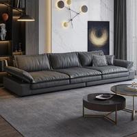 Canapé italien minimaliste neuf d'usine pour petits appartements, assise extra large, canapé droit avec chaise longue pour salon