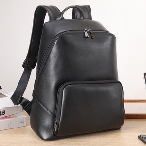 Personalizzabile da uomo impermeabile alla moda in vera pelle zaino per Laptop in vera pelle di grande capacità zaino da viaggio in nero - Product Image 5