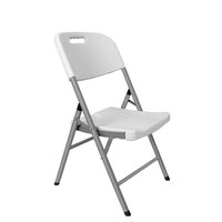 Table et chaises pliables en plastique blanc bon marché, chaise pliante de fête en plein air HDPE pour événements