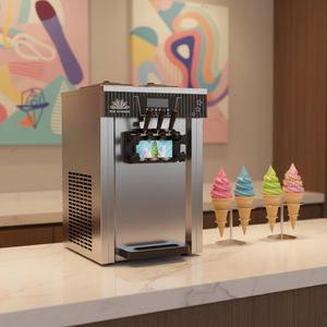 Machine à crème glacée molle à 3 saveurs facile à utiliser Machine à crème glacée à vendre - Product Image 2