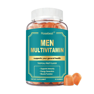 Gomitas Multivitamínicas Veganas de Marca Privada OEM con Sabor a Frutas Tropicales Naturales para Hombres, 60 Piezas/Botella, Energía, Inmunidad, Metabolismo - Product Image 1