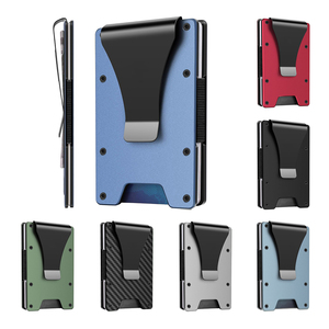 Front Pocket <b>Wallet</b> for Men Aluminum Alloy Card Holder with <b>RFID</b> Protection - Product Image 1