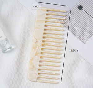Pettini per capelli in acetato anti-statici con motivo marmorizzato, molto venduti a livello internazionale, pettini per lo styling, pettini per capelli da donna popolari per l'uso quotidiano. - Product Image 2