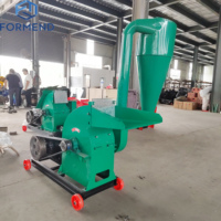 Broyeur à marteaux industriel mobile pour bois, déchiqueteuse de branches et de bûches, machine à sciure pour usine de recyclage de biomasse