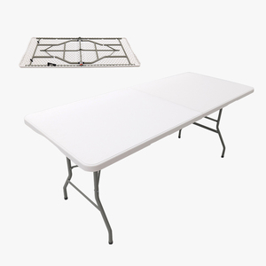 Senruihome Xách Tay Giá Rẻ <span class=keywords><strong>10</strong></span> Người 200Cm Vòng Nhựa Gấp Có Thể Gập Lại Bàn Tiệc Bàn Ăn Cho Khách Sạn Và Đám Cưới - Product Image 2