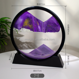 Decorazione <span class=keywords><strong>scrivania</strong></span> per la casa in movimento arte sabbia 7In vetro 3D paesaggio mare profondo dinamico sabbia immagine 3D sabbie mobili decorazione tavola - Product Image 5
