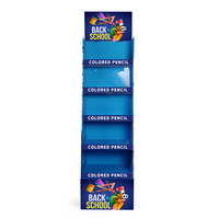 Support d'affichage en carton ondulé personnalisé pour la promotion au détail, empilable, autoportant, point de vente, retour à l'école