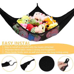 Factory Toy Net <b>Hammock</b> for Stuffed Animals Wall Sling Corner Extra Large Kids Children Mesh Toy Net Organizer - Product Image 2