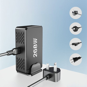 Chargeur GaN haute puissance 286W, adaptateur <span class=keywords><strong>de</strong></span> charge rapide au <span class=keywords><strong>nitrure</strong></span> <span class=keywords><strong>de</strong></span> <span class=keywords><strong>gallium</strong></span>, alimentation <span class=keywords><strong>de</strong></span> bureau multi-ports USB pour tablette et smartphone - Product Image 5