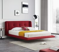 Tête de lit haut de gamme pour chambre à coucher, édredons, hôtel, séjour, cadre de lit flottant doux, cadre de lit moderne, taille king, queen, taille complète