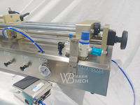 Machine de remplissage horizontale semi-automatique pneumatique en acier inoxydable de haute qualité pour liquides et pâtes, idéale pour les cosmétiques et les crèmes