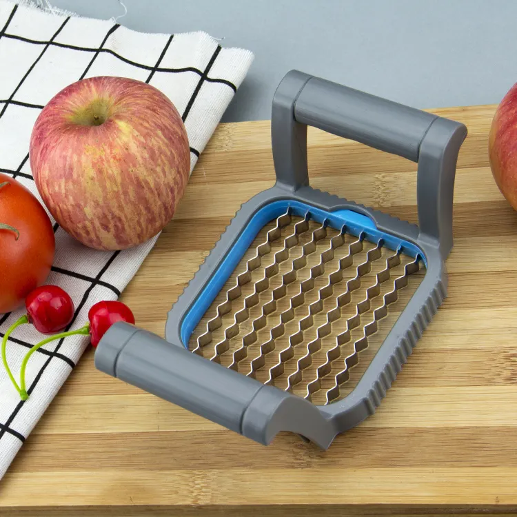 Hachoir à légumes 3 en 1 Gadget de cuisine Coupe-frites froissé Oignons Dicer Pomme de terre