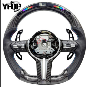 Volante Deportivo de Fibra de Carbono Premium para <span class=keywords><strong>BMW</strong></span> Serie 5 y 6, Alta Configuración, 1 Pieza de Cuero <span class=keywords><strong>X3</strong></span>, con Amortiguador de Impacto y Caja - Product Image 3