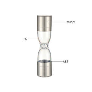 Moulin à poivre manuel pour la maison, cylindre 5,2x22 cm, couvercle en métal transparent, moulin à sel et à poivre multifonctionnel - Product Image 1