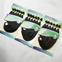 Extensions de cheveux synthétiques de haute qualité résistantes à la chaleur, lisses et soyeuses, ondulées, 6 pièces, blond vif, pour tressage et crochet Yaki