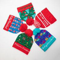 Chapeau de Noël tricoté, chapeau de Père Noël, cadeau de fête du Nouvel An 2025, chapeau du Nouvel An pour la veille de Noël, accessoires de décoration