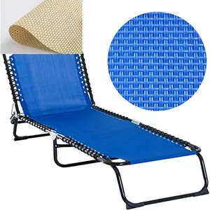 Tecido de teslin colorido de malha, tecido têxtil de pvc de 2x1 para relaxar no sol, cadeira de praia