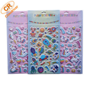 2025 Wholesale Custom Cartoon <strong>Sticker</strong> Sheets NEW Designs 3mm Thickness Puffy <strong>Stickers</strong> for <strong>Kids</strong> - Product Image 1