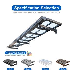 SUNTO auvent extérieur porte vitrée coulissante Pergola PC panneau Anti-UV étanche persienne toit cadre soleil pluie Protection voiture Parking - Product Image 2