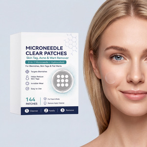 Parches de microagujas para el acné con <span class=keywords><strong>ácido</strong></span> <span class=keywords><strong>salicílico</strong></span> suave, hidrocoloide invisible, para una piel suave y refinada, removedor de verrugas y acrocordones. - Product Image 3