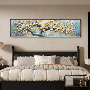 Peinture à l'huile florale moderne originale sur toile peinte à la main de belles fleurs décoration murale pour la maison - Product Image 5