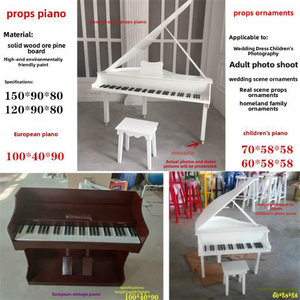 Decoración para <span class=keywords><strong>Estudio</strong></span> Fotográfico Infantil, Piano <span class=keywords><strong>de</strong></span> Madera <span class=keywords><strong>de</strong></span> Simulación, Accesorios para Sesiones <span class=keywords><strong>de</strong></span> <span class=keywords><strong>Fotos</strong></span> <span class=keywords><strong>de</strong></span> Bebés, Venta al Por Mayor - Product Image 5