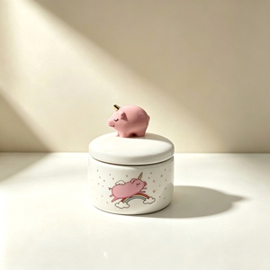 <span class=keywords><strong>Tirelire</strong></span> en céramique rose <span class=keywords><strong>licorne</strong></span> minimaliste, élégante boîte à monnaie pour la décoration intérieure moderne - Product Image 2