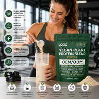 Poudre de mélange de protéines végétales directement de l'usine, formule personnalisée OEM ODM, végétalien, sans OGM, sans gluten, vente en gros, pour un style de vie sain, pour adultes