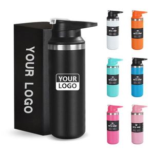 Vaso Térmico de Acero Inoxidable de Doble Pared con Logotipo Personalizado, Botella de Agua Deportiva con Asa para Viajes, Gimnasio y Deportes - Product Image 1
