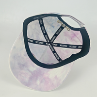 Gorra de Béisbol para Niños con Logotipo Personalizado, 5 Paneles, Bordado 3D, Estilo Tie Dye, Gorra de Sol de Tela Común para Niños y Niñas