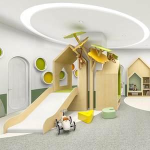 Rincón de Juegos Infantil de Lujo que Ahorra Espacio, Recinto de Juegos Suave Personalizado para Vestíbulo de Apartamentos con Servicio - Product Image 1