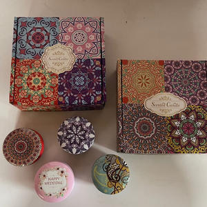 ディワリ感謝祭のためのエレガントな香りのブリキ乾燥花香りキャンドルクリエイティブホームアロマセラピーエッセンス軟膏 - Product Image 4