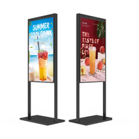 Pantalla Digital Publicitaria de Doble Cara para Interiores, Pantalla LCD de Alto Brillo para Menús de Restaurantes