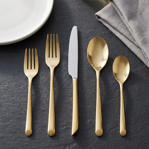 Ensemble de couverts élégants en acier inoxydable, ustensiles de table avec cuillères, fourchettes, couteaux, ensemble de vaisselle pour la maison, la cuisine, le restaurant - Product Image 3