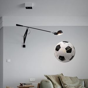 Tùy Chỉnh Bóng Đá Đồng Hồ Treo Tường Cho Phòng Khách Sinh Nhật Giáng Sinh Quà Tặng Hiện Nay Cho Trẻ Em Con Trai Chàng Trai Vòng Im Lặng MDF Gỗ Đồng Hồ - Product Image 3