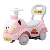 Trottinette à 4 roues pour enfants, à piles, avec télécommande, en plastique, pour garçons et filles de 2 à 4 ans, avec musique