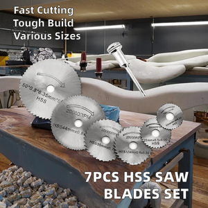 7 lames de scie industrielles en acier rapide, petites, dentelées, accessoires pour outils électriques, pour le travail du <span class=keywords><strong>bois</strong></span>, la découpe du plastique/<span class=keywords><strong>PVC</strong></span>, OEM, longues - Product Image 2